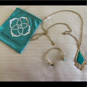Teal Kendra Scott Necklace and Bracelet Bundle